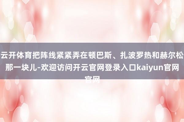 云开体育把阵线紧紧弄在顿巴斯、扎波罗热和赫尔松那一块儿-欢迎访问开云官网登录入口kaiyun官网